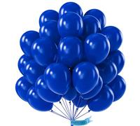 PartyWoo Blue Balloons 50pcs 12 Inch Navy Blue Latex Helium Balloons for Birthday Gender Reveal Wedding Anniversary Baby Shower Graduation Bachelorette Retirement Beach Dog Party Decorations Blue-Y59