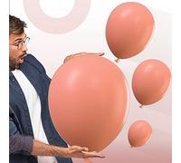 PartyWoo Coral Balloons, 102 pcs Coral Pink Balloons Different Sizes Pack of 18 Inch 12 Inch 10 Inch 5 Inch Balloons Decor, Pink-1503