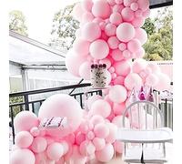 PartyWoo Light Pink Balloons 102 pcs Different Sizes of 18 12 10 5 Inch Pastel Baby Pale Pink Balloon Arch Kit Garland for Baby Shower Valentine's Day Princess Birthday Party Decorations Pink-Q05