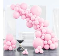 PartyWoo Pastel Balloons, 102 Pieces - Pack of 18", 12, 10, 5 Inch Pink Balloons for Baby Shower Decorations