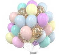PartyWoo Pastel Balloons, Pack of Pastel Colour Balloons, Pastel Latex Balloons, Pastel Coloured Balloons for Unicorn Birthday Decoration, Unicorn Party Decoration, Rainbow Birthday (Multicolour)