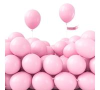 PartyWoo Pastel Pink Balloons, 100 Count, 5 Inch, Pink Balloons for Balloon Garland, Arch, Birthday, Wedding, Baby Shower, Girls