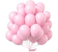 PartyWoo Pastel Pink Balloons - 50pcs 12in Pink Balloons for Birthday, Wedding & Baby Shower Decorations