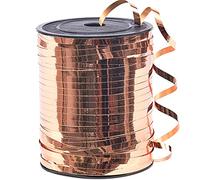 PartyWoo Rose Gold, 500 Yard Curling Crafts, Iridescent Crimped, Shiny Metallic Gift Wrapping, Ribbon for Balloons String, Hair, Florist Flower (1 Roll)