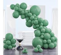 PartyWoo Sage Green Balloons 102 pcs Different Sizes of 18 12 10 5 Inch Oliver Dusty Boho Dark Green Balloon Arch Kit Garland for Baby Shower Graduation Jungle Birthday Party Decorations Green-F03