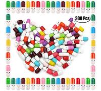 PartyYeah 200 Pcs Tiny Love Message Capsule Letter in a Bottle Cute Love Friendship Half Pill in Random Color (300 Pcs)