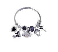 partzo Cute Bracelet: Bring Joy to Your Everyday!, M, Alloy Steel, Created Diamond