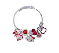partzo Cute Bracelet: Bring Joy to Your Everyday!, M, Alloy Steel, Created Diamond