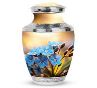 PARUHAS Cremation Forget Me Not Flower Urn - Urns for Ashes Adult Female & Dad Male - Funeral Urns Fopr Human Ashes - Burial Urns for Adult Human Ashes - Unique Urns for Human Ashes (Size - 10inch)