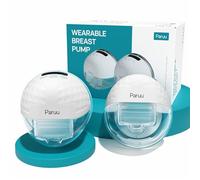 Paruu 2 Pack P10 Hands-Free Portable Breast Pump, 338mmHg Strong Suction, Low Noise, 4 Modes & 9 Levels, Wearable Electric Breast Pump, Smart Display, 19/21/24/28mm Insert/Flange