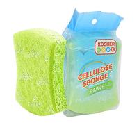 Parve Green Dishwashing Sponges - Multifunctional Absorbent Cleaning Cellulose Scrub and Scouring Pad - Durable and Soft - Color Coded Home and Kitchen Accessories by The Kosher Cook