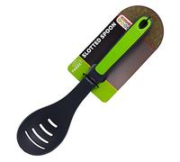 Parve Green Slotted Spoon - Heavy Duty Silicone Mixing and Serving Utensil with Ergonomic Handle and Comfortable Grip for Cooking and Baking - Color Coded Kitchen Tools by The Kosher Cook