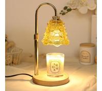 Paryou Candle Warmer Lamp with Dimmer - Electric Candle Lamp with Timer for Jar Candles Scented Candles with 2 Bulb