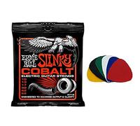 PAS Bundle of Ernie Ball Cobalt Skinny Top Heavy Bottom (10-52 gauge) Electric Guitar Strings with 6 plectrums
