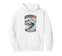 Pas de la Casa Andorra Ski Vintage Graphic Pullover Hoodie
