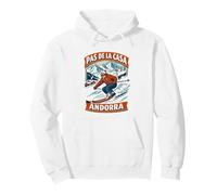 Pas de la Casa Andorra Ski Vintage Mountain Graphic Pullover Hoodie