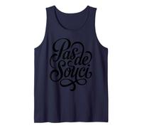 Pas de Souci French No Worries Script Design Tank Top