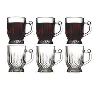 Pasabache Set of 6 Tea Glasses with Handles Glass Tea Mugs in Gift Box