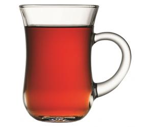Pasabache Keyif Set of 6 Tea Glasses with Handles 6 Handled Mugs 140ml