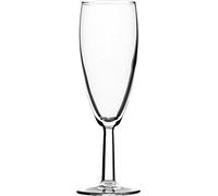 Pasabahce 6 oz 48-Piece Saxon Champagne Flute Glass | Commercial hospitality pack provides a complete setup for professional events, fine dining and university halls.