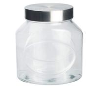 Pasabahce 80387 Elipse Jar Glass, 1.5 lt, Transparent/Steel