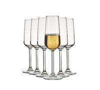 Pasabahce Allegra Champagne Glass - Set of 6, 195cc, Elegant Bride Champagne Glass, Prosecco Glass for Weddings, Valentine's Day, Christmas, and Special Celebrations.