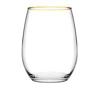 Pasabahce Amber Gold 420725 Drinking Glasses 570cc Set of 6