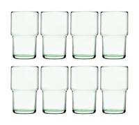 Pasabahce Aware Hill Recycled Stacking Highball Glasses - 440ml - Green - Pack of 8 Pasabahce Green