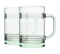 Pasabahce Aware Tincan Repurposed Glass Mugs - 400ml - Green - Pack of 2 Pasabahce Green