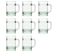 Pasabahce Aware Tincan Repurposed Glass Mugs - 400ml - Green - Pack of 8 Pasabahce Green