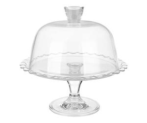Pasabahce Cake holder With lid Transparent Glass (26 x 26 x 26 cm)