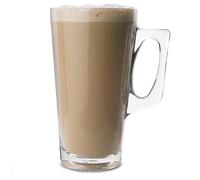 Pasabahce Conic Glass Mugs 13.4oz / 380ml - Pack of 12 | 38 lasses, Glass Handled Mug, Coffee Glasses, Latte Glasses, Hot Beverage Glasses