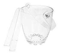 Pasabahce Sylvana Glass ice bucket With Handle And Tongs New 130mm X 120mm
