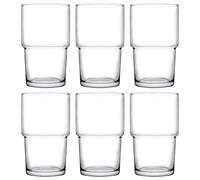 Pasabahce Hill Range 440ml Stackable Tumbler Glassware Cocktail Set Of 6/12