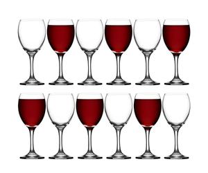 Pasabahce Imperial Red Wine Glasses, 250ml, Pack of 12, Durable One-Piece Stemmed Glassware, Utopia Rim & Foot Guarantee, Dishwasher Safe, Ideal for Home, Bars & Restaurants