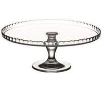 Pasabahce 95117T-001 Glass Cake Stand on Pedestal, White, Large, 32cm Size