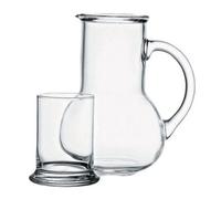 Pasabahce Oasis 33 oz Bedside Night Carafe with Tumbler Glass Set 2 pc