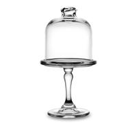 Mini Pastry Stand In Transparent Glass With Dome 10x18.5H