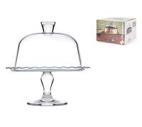Pasabahce Petit Patisserie Stand With Dome 26 Cm, Transparent Glass