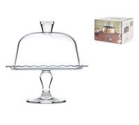 Pasabahce Cake holder With lid Transparent Glass (26 x 26 x 26 cm)