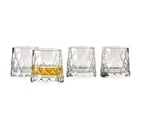 Pasabahce Premium Whiskey Glasses Set Of 4 - Exclusive Cocktail, Scotch, Bourbon, Liquor, Rum Glasses - Old Fashioned Glasses - 10.25 Oz Drinking Glasses - Perfect for Parties, Gifts