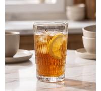 Pasabahce Rain Water Glass from The Original Pasabahce from Turkey | Durable & Stylish Printed Glassware for Water, Juice, Cold Drink Tumbler | Perfect for Gifting | Dishwasher Safe (6 Pcs, 350 ml).