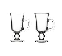 Pasabahce Set of 2 230ml Handled Irish Coffee Glass Cup Mug