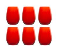 Pasabahce Set Of 6 Amber Glass Glasses 35 Cl
