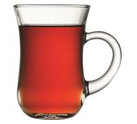 Pasabahce Set of 6 Tea Coffee Glasses Cups with Handles Handled Mugs 140ml
