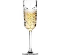 Pasabahce Timeless Champagne Flutes - 170ml - Pack of 4 - Red Wine White Wine Champagne Glasses Dishwasher Safe Saucers for Parties, Special Occassions