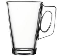 Pasabahce, Vela Style 55201 Tea or Coffee Glass Cup with Handle 250 ml Capacity Set of 2