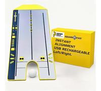 Pasada Golf Putting Mirror - Golf Training Putter with Patent Pending Design, Metronome, Distance Control, Alignment Gates - Uniflex, Ambidextrous, Yellow