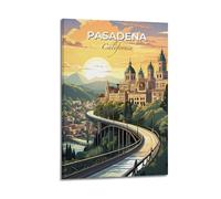Pasadena California Vintage Travel Poster Canvas Wall Art Prints Photo Picture Paintings Room Decor Home Decorative 12x18inch(30x45cm)