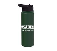 Pasadena Original Vintage College Style Script Stainless Steel Insulated Water Bottle